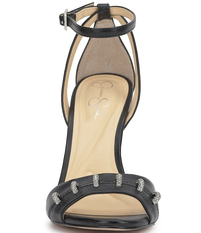 Jessica Simpson Juminee Leather Ornamented Dress Sandals