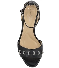 Jessica Simpson Juminee Leather Ornamented Dress Sandals