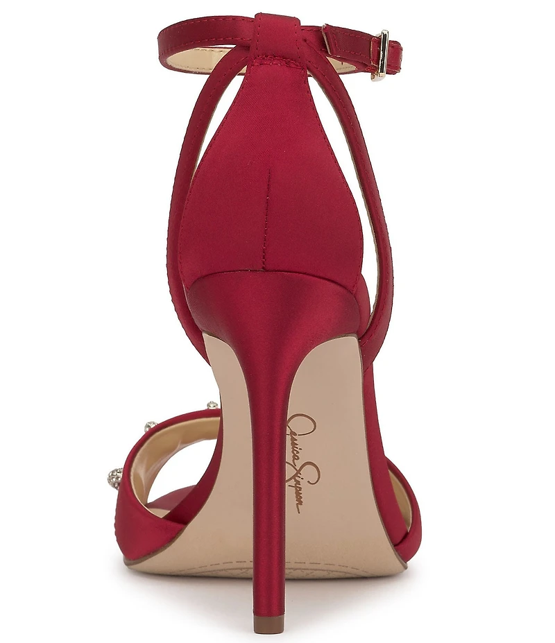 Jessica Simpson Juminee Satin Ornamented Dress Sandals