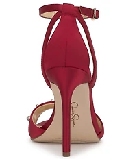 Jessica Simpson Juminee Satin Ornamented Dress Sandals