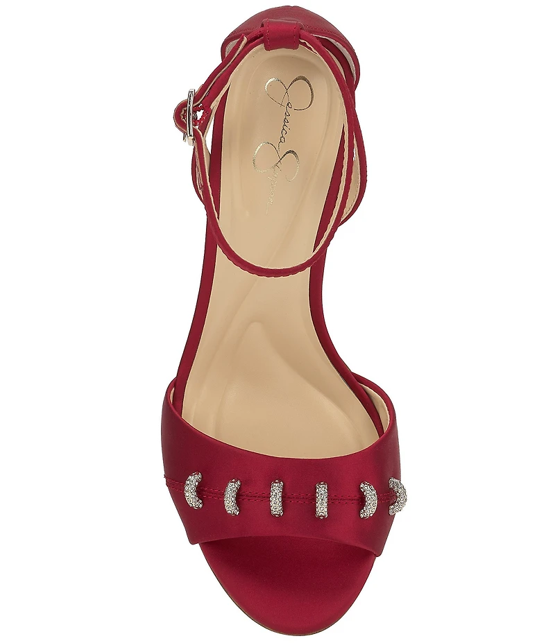 Jessica Simpson Juminee Satin Ornamented Dress Sandals