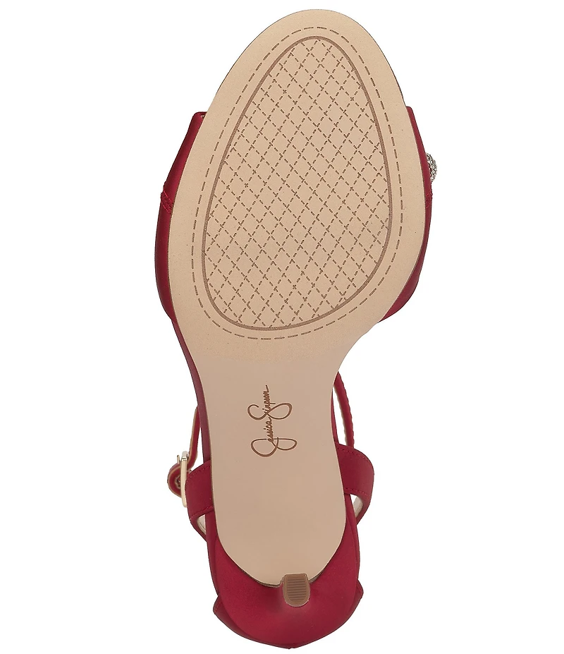 Jessica Simpson Juminee Satin Ornamented Dress Sandals