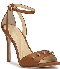 Jessica Simpson Juminee Satin Ornamented Dress Sandals