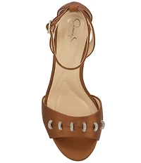 Jessica Simpson Juminee Satin Ornamented Dress Sandals