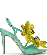Jessica Simpson Jylia 3D Flower Satin Dress Sandals