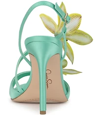 Jessica Simpson Jylia 3D Flower Satin Dress Sandals