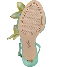 Jessica Simpson Jylia 3D Flower Satin Dress Sandals