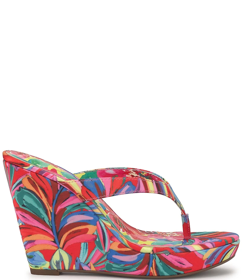 Jessica Simpson Jyseta Printed Thong Wedge Sandals