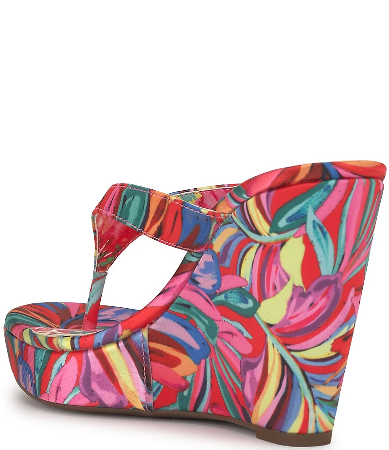 Jessica Simpson Jyseta Printed Thong Wedge Sandals