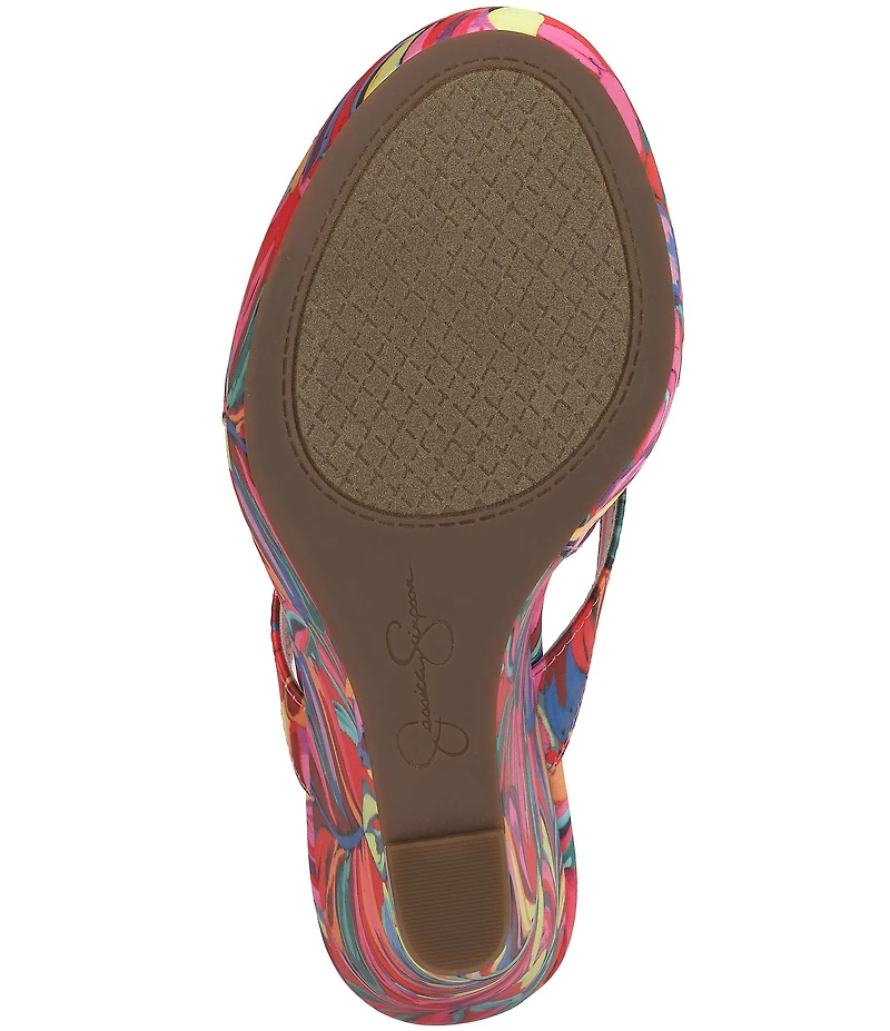 Jessica Simpson Jyseta Printed Thong Wedge Sandals