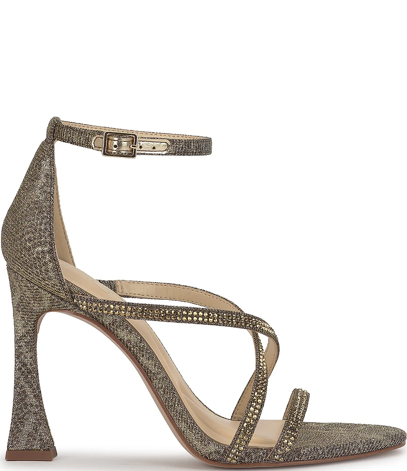 Jessica Simpson Kaliye Glitter Strappy Rhinestone Embellished Dress Sandals