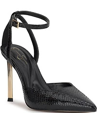 Jessica Simpson Kalynia Embossed Ankle Strap Pumps