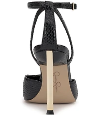 Jessica Simpson Kalynia Embossed Ankle Strap Pumps