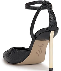 Jessica Simpson Kalynia Embossed Ankle Strap Pumps