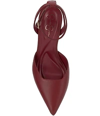 Jessica Simpson Kalynia Leather Ankle Strap Pumps