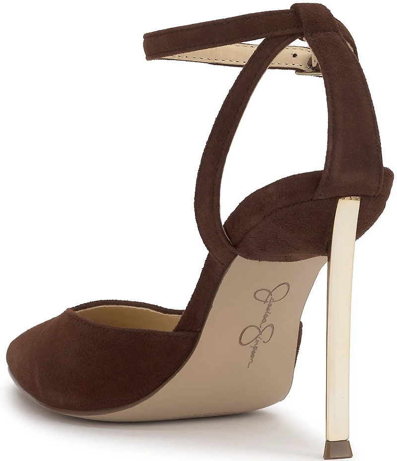 Jessica Simpson Kalynia Suede Ankle Strap Pumps