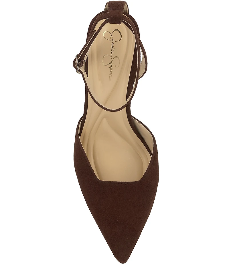 Jessica Simpson Kalynia Suede Ankle Strap Pumps