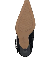 Jessica Simpson Kenzin Suede Western Embellished Buckle Tall Boots