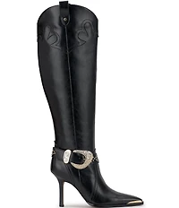 Jessica Simpson Kenzin Western Embellished Buckle Tall Boots