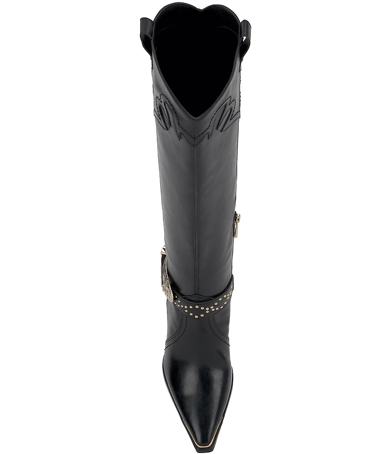 Jessica Simpson Kenzin Western Embellished Buckle Tall Boots