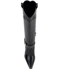 Jessica Simpson Kenzin Western Embellished Buckle Tall Boots