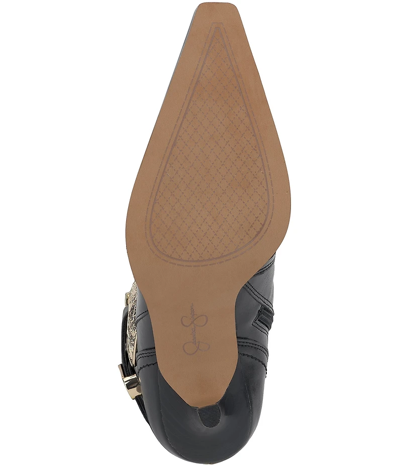 Jessica Simpson Kenzin Western Embellished Buckle Tall Boots