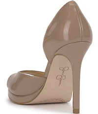 Jessica Simpson Kimli Patent d'Orsay Peep Toe Pumps