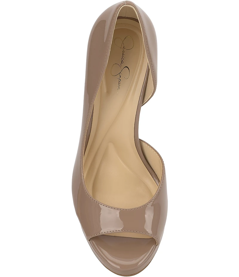 Jessica Simpson Kimli Patent d'Orsay Peep Toe Pumps
