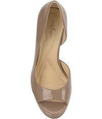 Jessica Simpson Kimli Patent d'Orsay Peep Toe Pumps