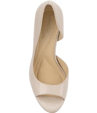Jessica Simpson Kimli Snake Embossed Peep Toe Pumps