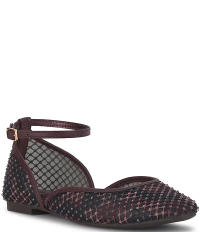 Jessica Simpson Laelli Camo Print Ankle Strap Ballet Flats