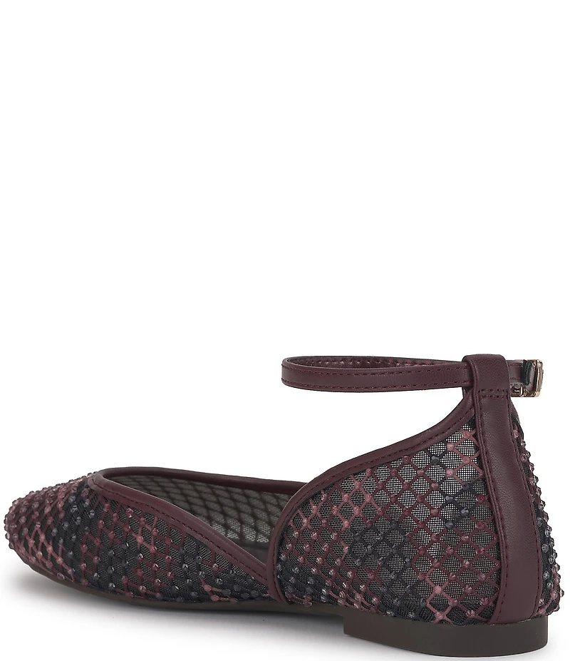 Jessica Simpson Laelli Camo Print Ankle Strap Ballet Flats