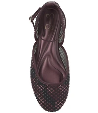 Jessica Simpson Laelli Camo Print Ankle Strap Ballet Flats