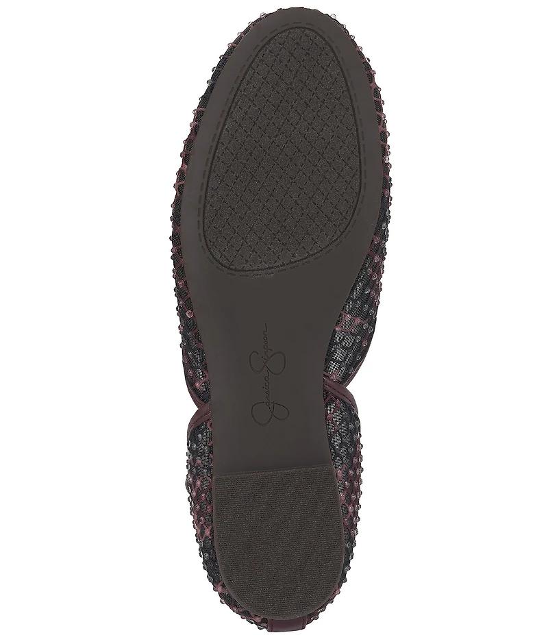 Jessica Simpson Laelli Camo Print Ankle Strap Ballet Flats