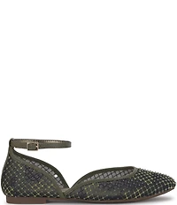 Jessica Simpson Laelli Camo Print Ankle Strap Ballet Flats