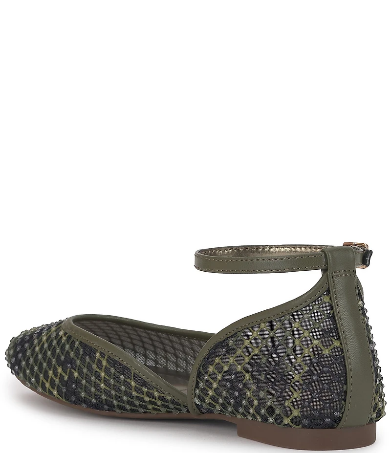 Jessica Simpson Laelli Camo Print Ankle Strap Ballet Flats