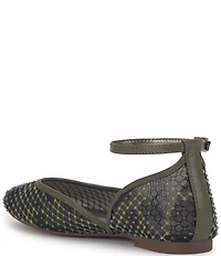 Jessica Simpson Laelli Camo Print Ankle Strap Ballet Flats