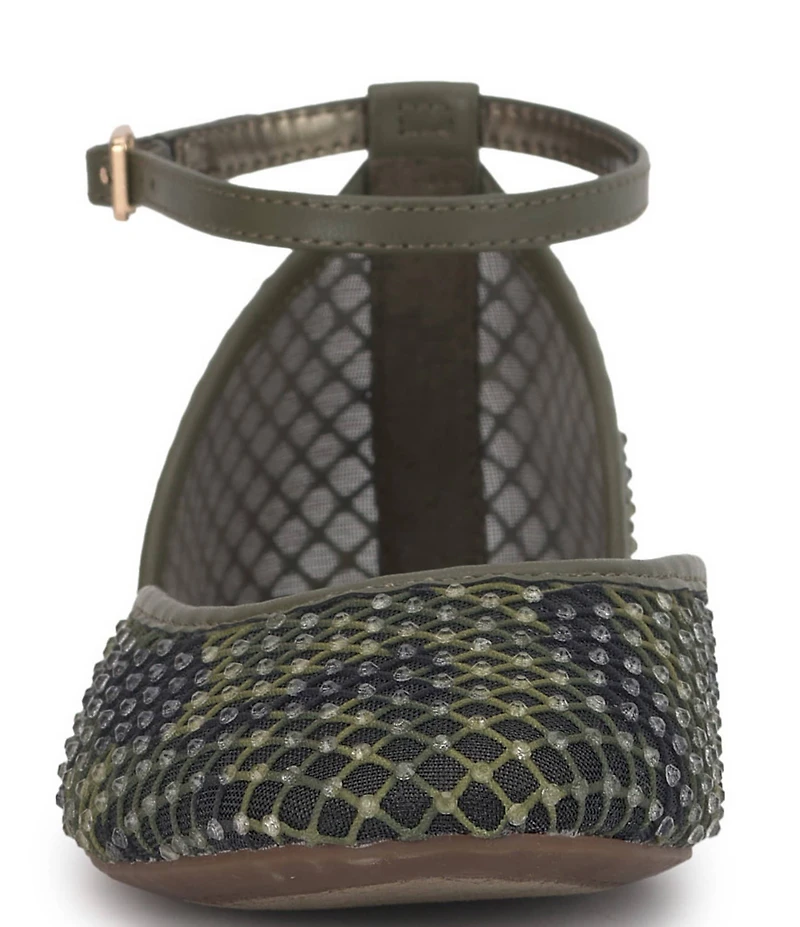 Jessica Simpson Laelli Camo Print Ankle Strap Ballet Flats