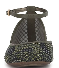 Jessica Simpson Laelli Camo Print Ankle Strap Ballet Flats