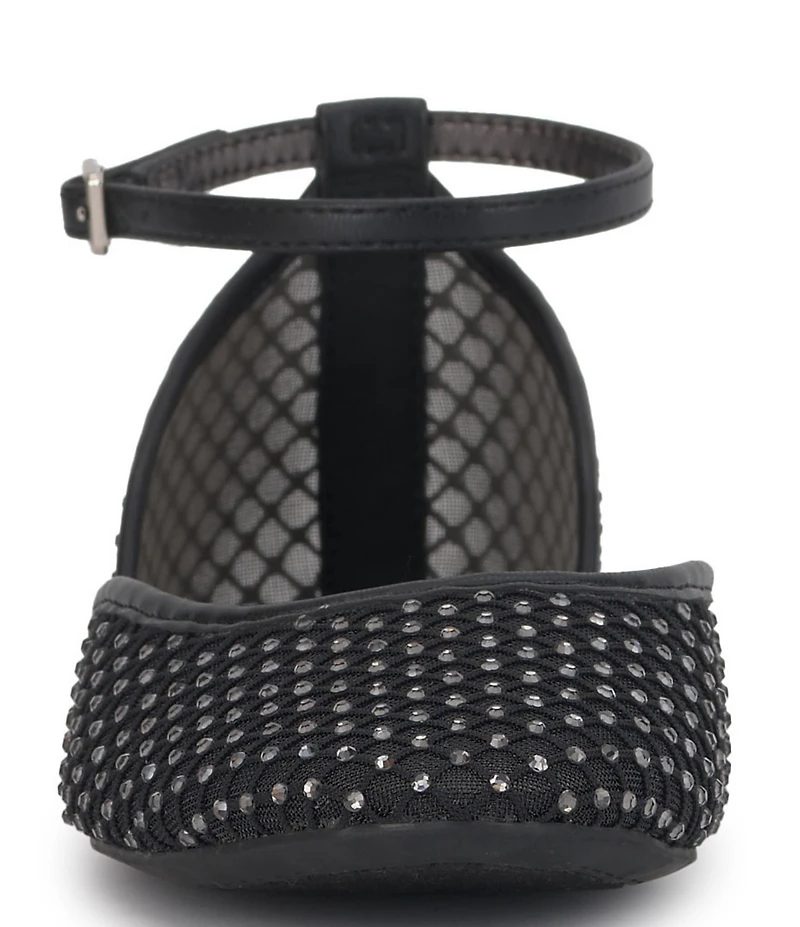 Jessica Simpson Laelli Rhinestone Embellished Ankle Strap Ballet Flats