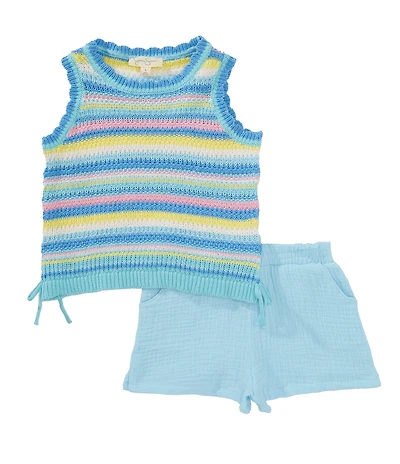 Jessica Simpson Little Girls Crochet Short Set