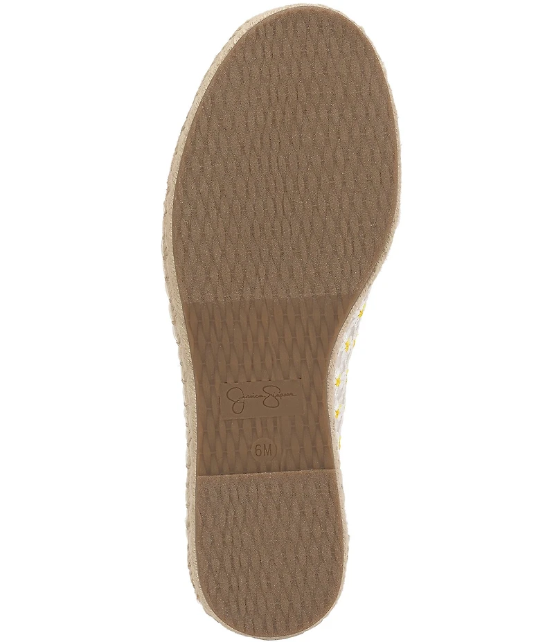 Jessica Simpson Lucciea Daisy Embroidered Espadrille Ballet Flats