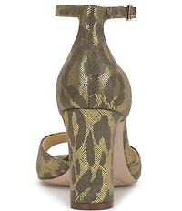 Jessica Simpson Luxcilla Metallic Leopard Dress Sandals