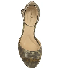 Jessica Simpson Luxcilla Metallic Leopard Dress Sandals