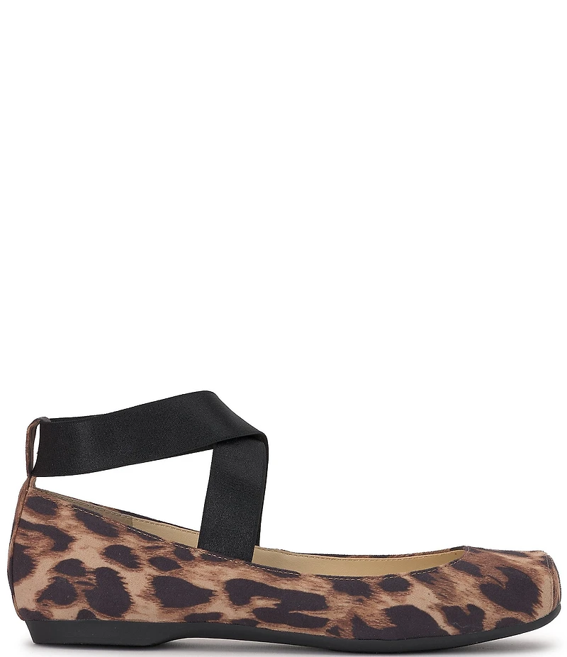 Jessica Simpson Mandalaye Leopard Square Toe Ballet Flats