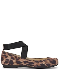 Jessica Simpson Mandalaye Leopard Square Toe Ballet Flats