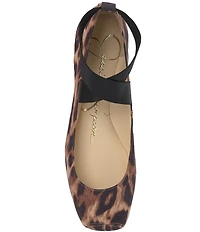 Jessica Simpson Mandalaye Leopard Square Toe Ballet Flats