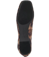Jessica Simpson Mandalaye Leopard Square Toe Ballet Flats