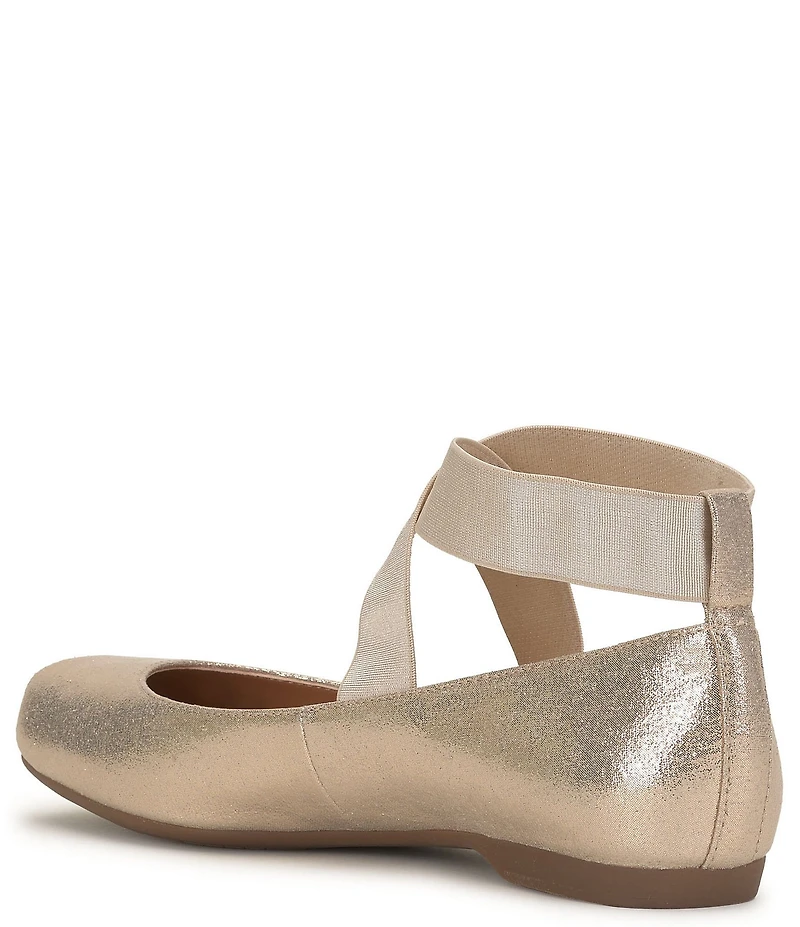 Jessica Simpson Mandalaye Metallic Square-Toe Ballet Flats