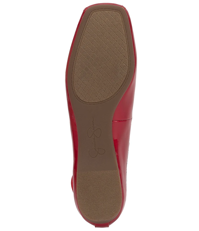 Jessica Simpson Mandalaye Patent Square Toe Ballet Flats
